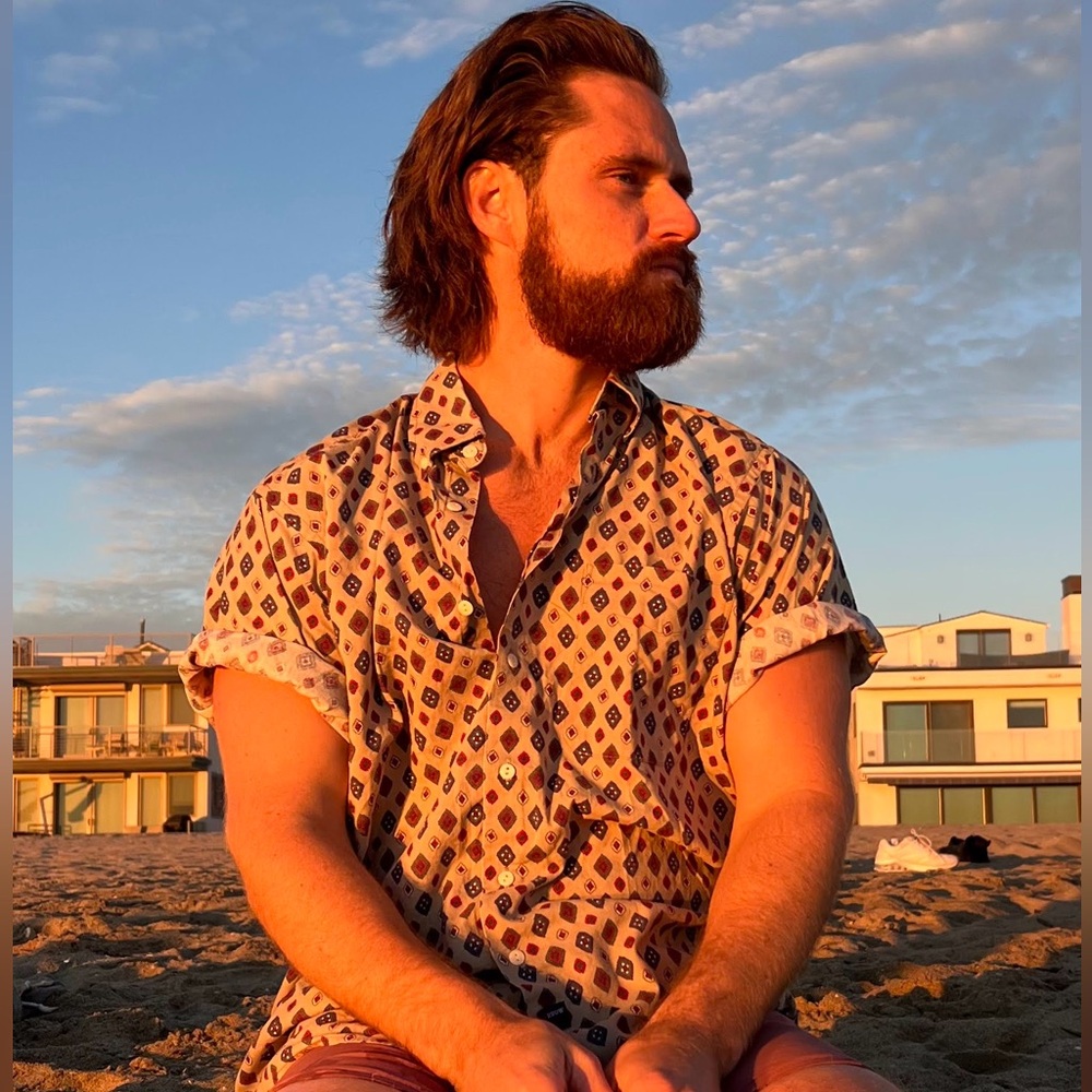 Men’s Vintage 90’s Surf/Skate Button Down Size Medium